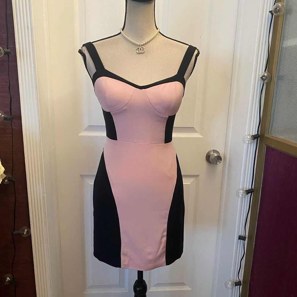 Rebecca Minkoff Pink and Black Mini Dress